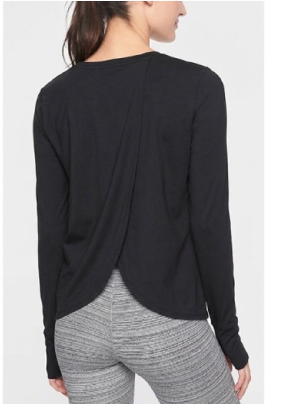 Athleta size S Black Long-Sleeve sunlover upf 50+ t Performance Top